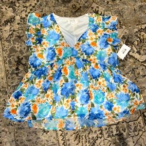 Floral Boutique Babydoll Blouse
